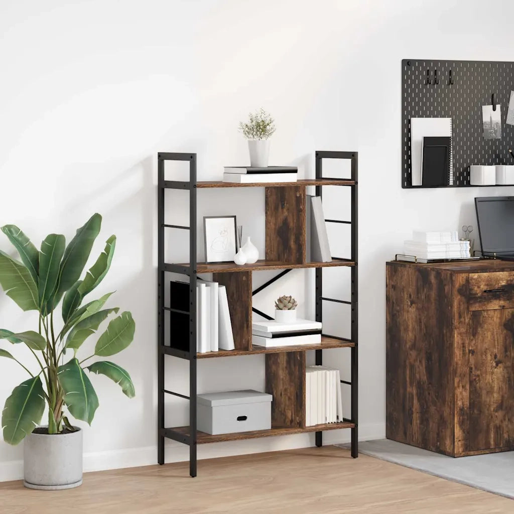 Libreria Rovere fumé 75 x 30 x 123,5 cm Legno multistrato
