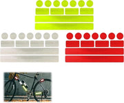Set di 3 adesivi rifrangenti - nastro di avvertimento per la sicurezza per motocicletta, auto, abbigliamento, scooter e caschi