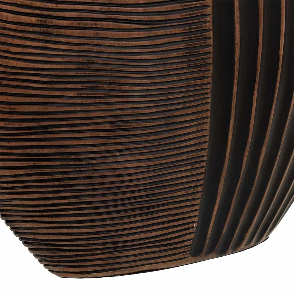 Vaso in poliresina marrone 29,5x10,5x29,5h