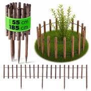 Recinzione da giardino KADAX, bordura in legno per prato, 185 cm, colore marrone.