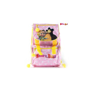 Trade Shop - Zaino Cartella Scuola Estensibile In Poliestere Zainetto Bambini Masha E Orso -