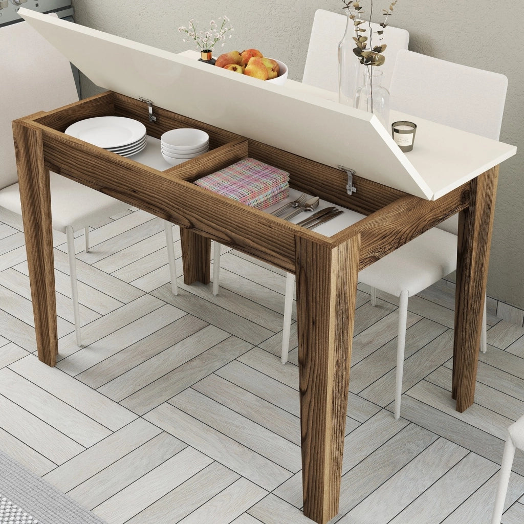 Zane, Tavolo Fisso 6 Posti, 110x72x75h cm Marrone Noce