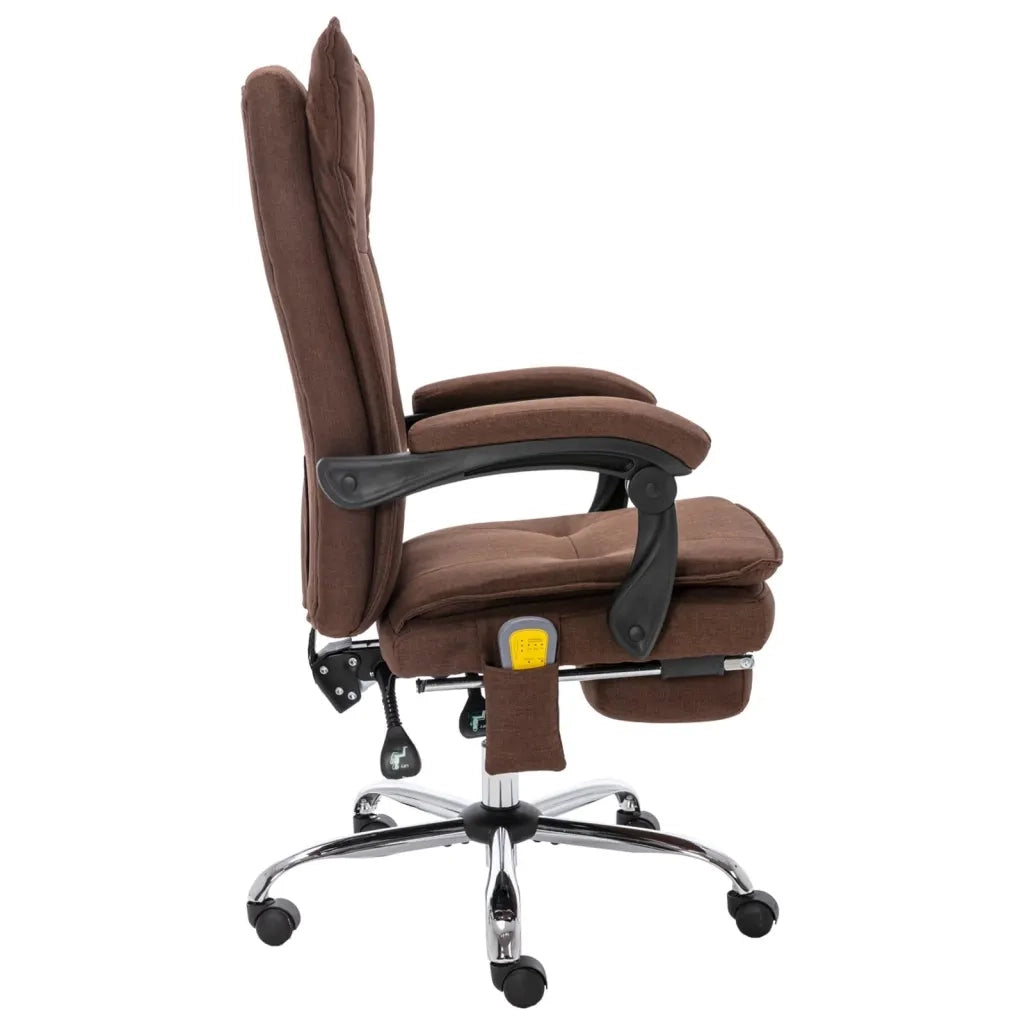 Sedia Massaggiante da Ufficio Marrone in Tessuto cod mxl 27646