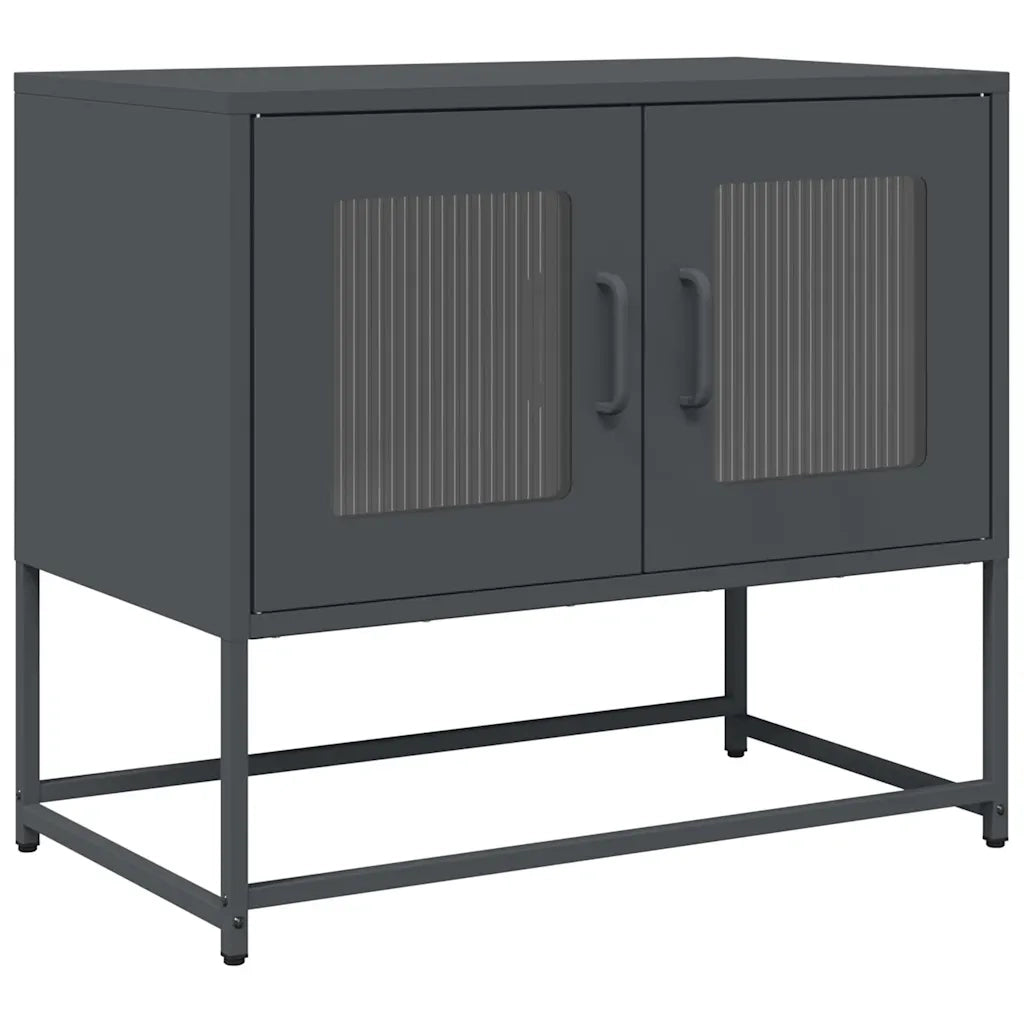 Mobile TV Antracite 68x39x60,5 cm in Acciaio Laminato a Freddo 853334