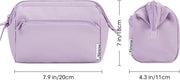 Borse da trucco con grande tas aperto per donne, blu