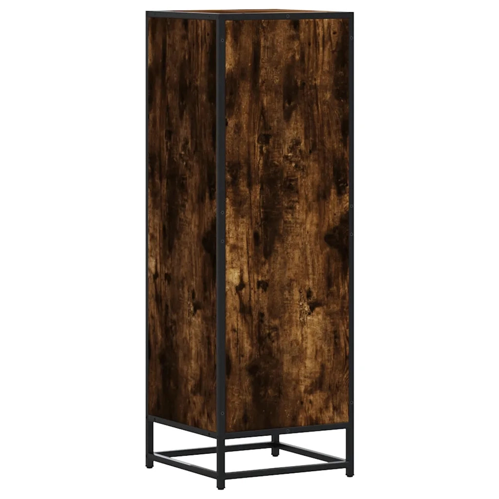 Credenza Rovere Fumo 35,5x35x106,5 cm Legno Multistrato Metallo 849066