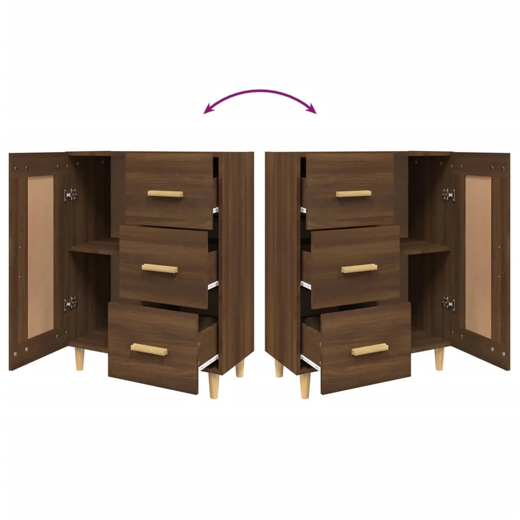 Buffet credenza cassettiera armadio mobile contenitore organizer per cucina soggiorno salotto 69,5 x 34 x 90 cm legno ingegnerizzato marrone 02_0031376