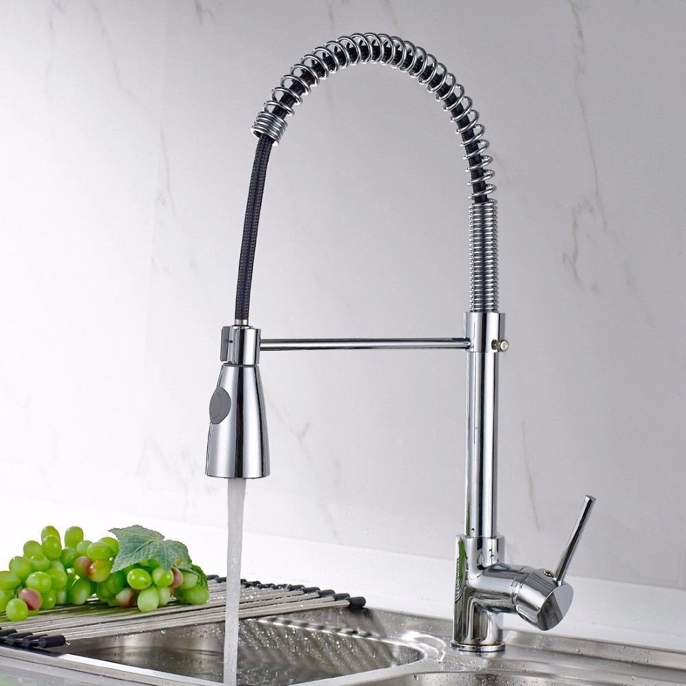 Trade Shop - Miscelatore Lavello Cucina Doccia Professionale Isola Cromato Rubinetto Lavabo -