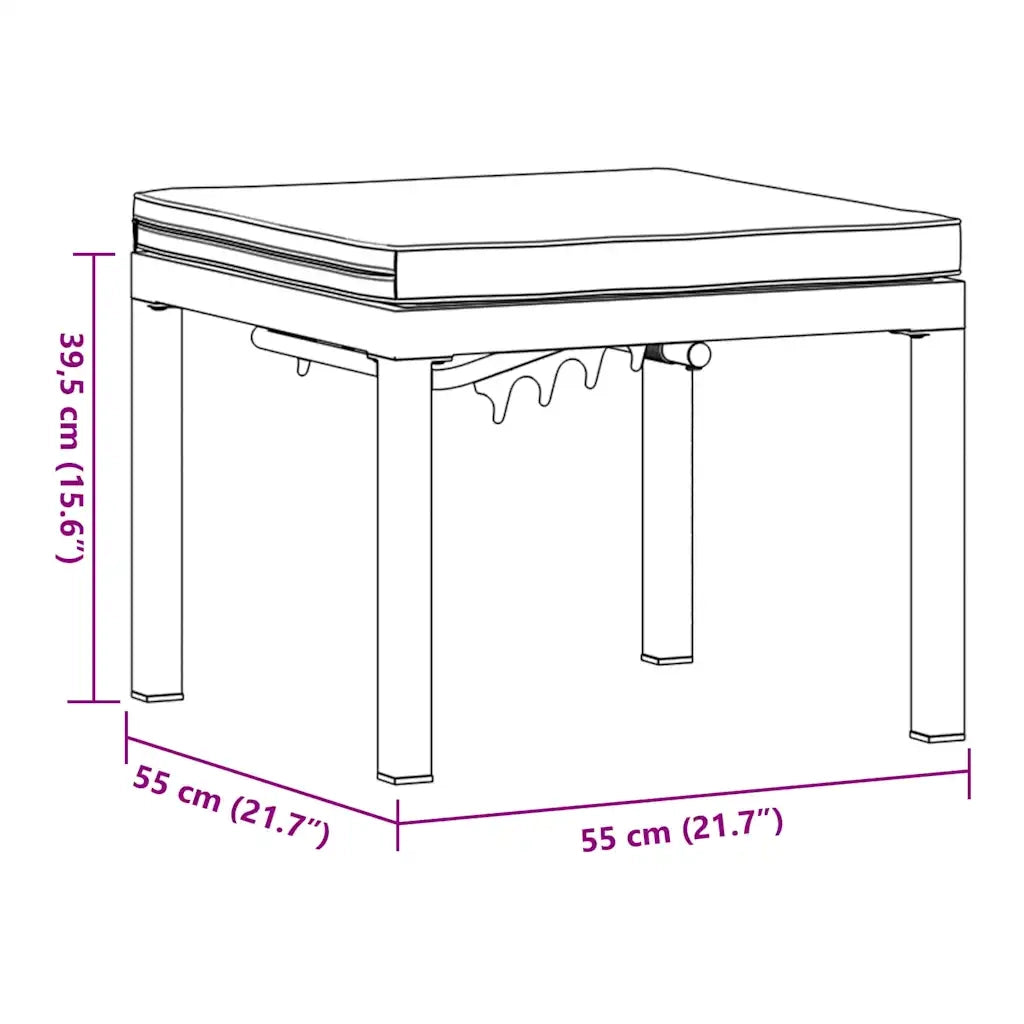 Panche Giardino con Cuscini 2 pz Nere Acciaio Verniciato Polvere CFW2229434