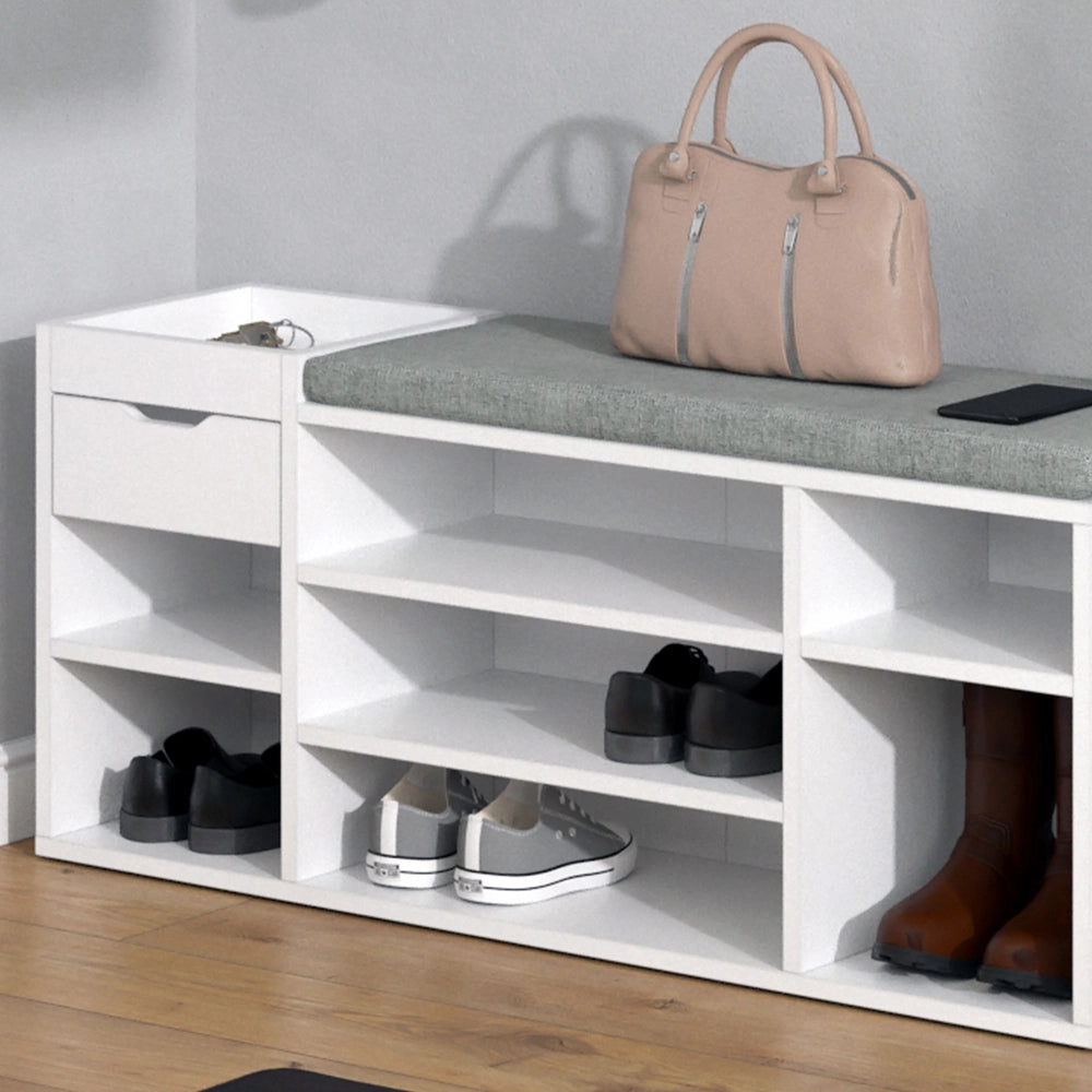 Vicco Panca scarpiera da ingresso Bianco 101.1 x 45 cm