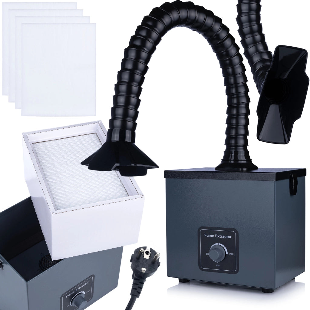 Estrattore di Fumi SR80 – Aspiratore di Fumi 80W | 160 m³/h, 99,97% Filtrazione | Tubo 0,75 m