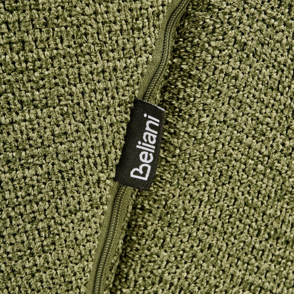 Poltrona Girevole in Tessuto Verde Stile Mid-Century Modern con Schienale Alto e Seduta a Guscio con Braccioli Avvolgenti