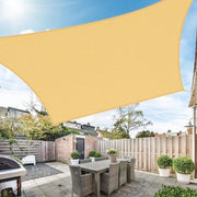 Zonnetenda rettangolare 3,6 x 4,8 m, 95% protezione UV, 185 g/m² alta densità, impermeabile all'acqua per patio, pergola, giardino, esterno, colore sabbia