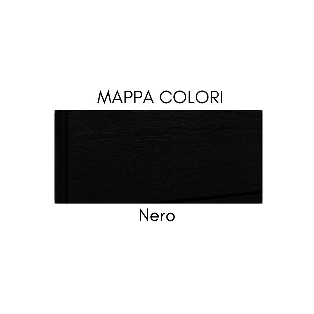 Scarpiera Salvaspazio 3 Ante a Ribalta 63x24x115 cm in Melaminico Venato a Rilievo Nero