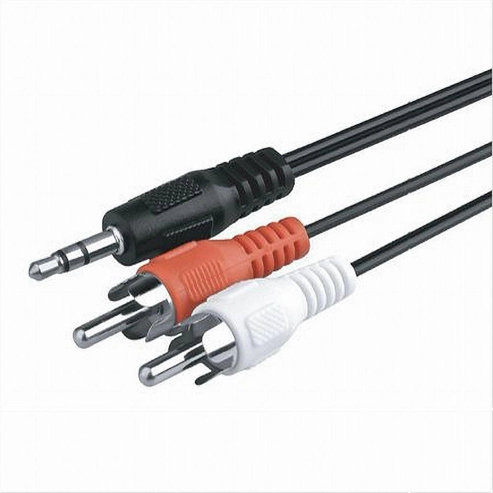 Trade Shop - Cavo 5m Audio Da Jack 3,5mm Aux A 2 Rca Maschio Doppio Y Stereo 5 Mt Aux-r5.0m -