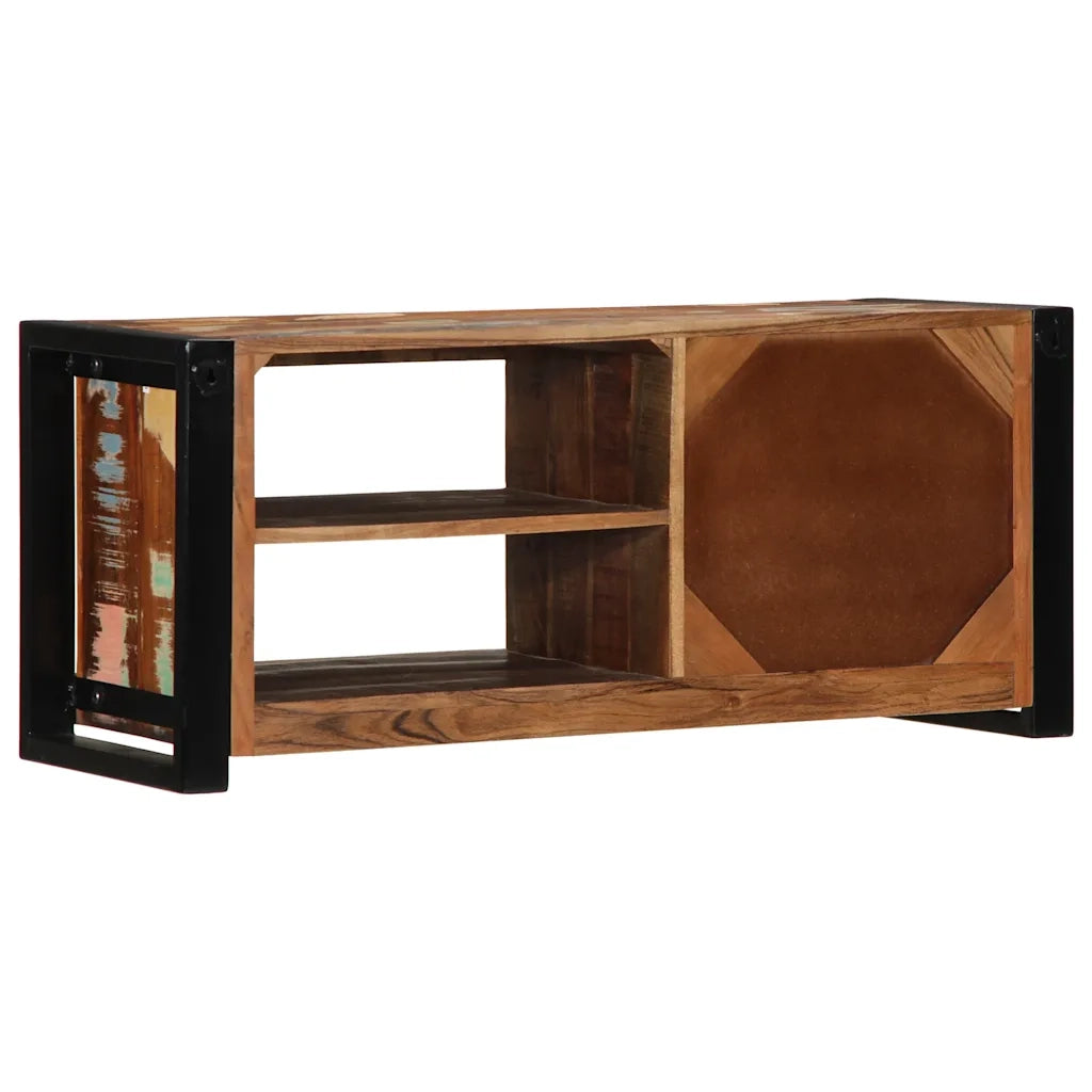 Mobile Porta TV 80x30x35 cm in Legno Massello di Recupero