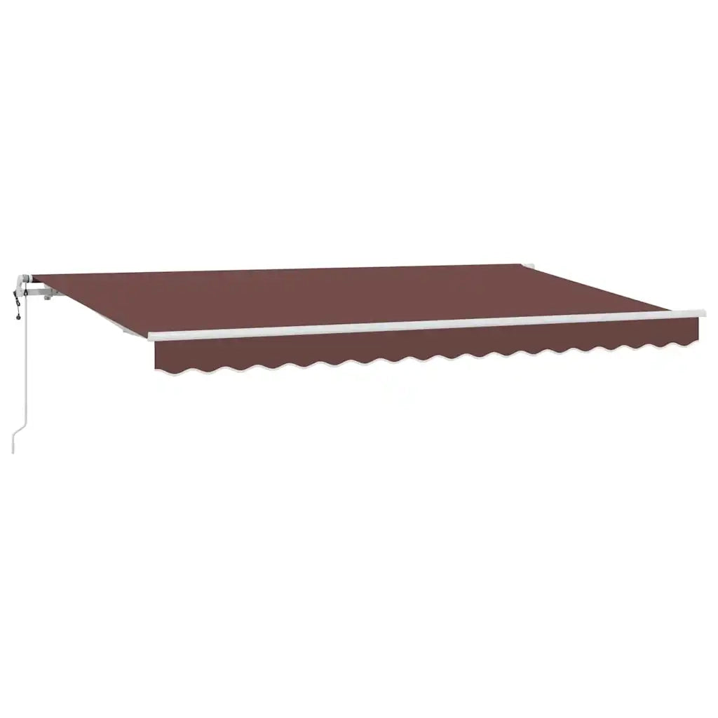 Tenda retrattile-Tenda parasole per balcone Marrone 400 x 200 cm Tessuto 430054
