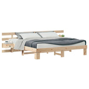 Letto matrimoniale | Letto per adulti | Struttura del letto Marrone 200 x 200 cm Pino massello