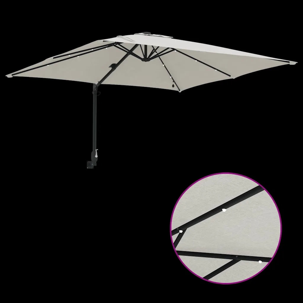 Ombrello da giardino Sabbia 248,5 x 247,5 x 160 cm 42003251