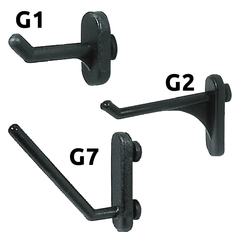 100pz gancio in nylon per pannelli portautensili g2 cod:ferx.506232nlm