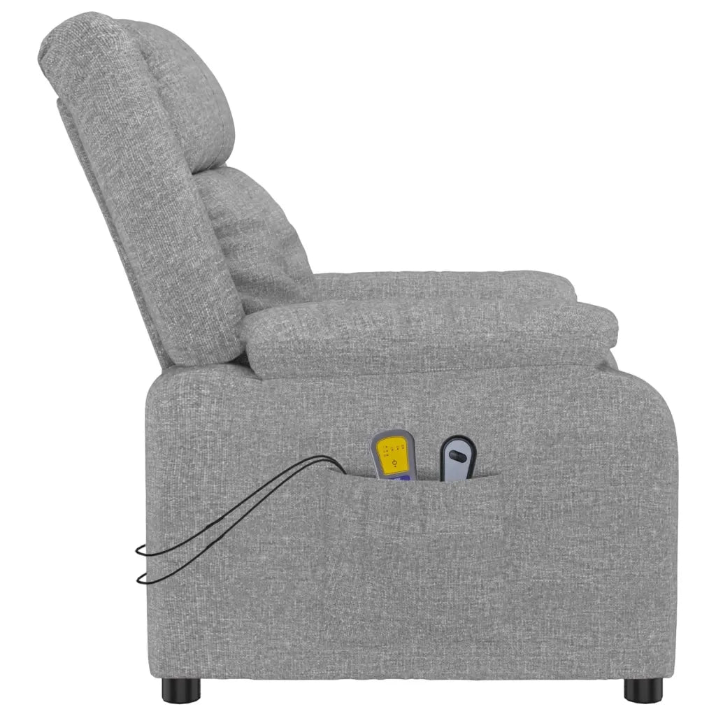 Poltrona Massaggiante Elettrica Grigio Chiaro in Tessuto cod mxl 32308