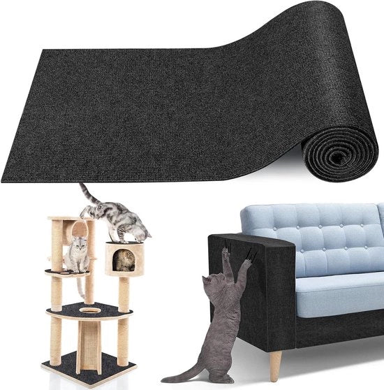 Matto autoadesivo per gatto - Adattabile - 200x40 cm - Nero