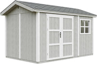 Casetta da giardino di qualit? premium 8,68 m² - H252x250x412 cm - Timbela M914A-TUNDRA GREY