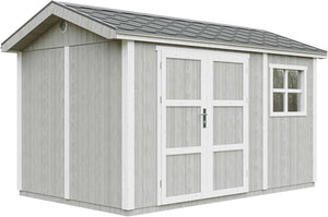 Casetta da giardino di qualit? premium 8,68 m² - H252x250x412 cm - Timbela M914A-TUNDRA GREY