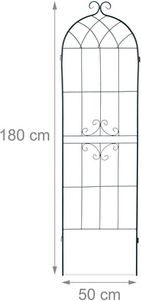 Recinzione a traliccio per piante rampicanti ad arco da giardino in ferro set da 2 verde 13_0002896_5