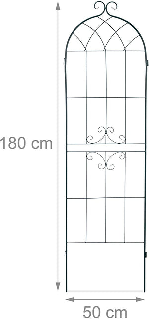 Recinzione a traliccio per piante rampicanti ad arco da giardino in ferro set da 2 verde 13_0002896_5