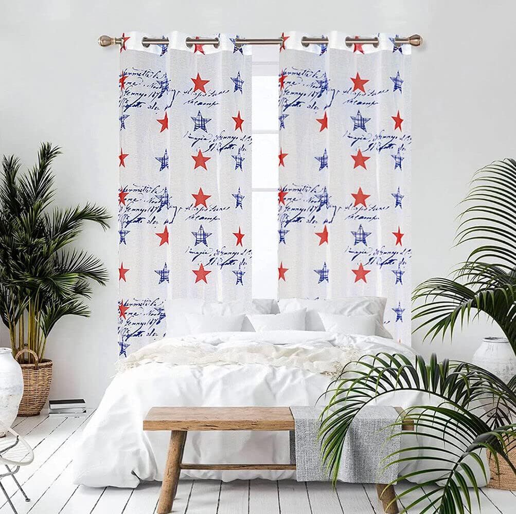 Tenda Singola 140x290 cm Porta Finestra Camera Cameretta Sala Stelle Bianco