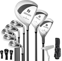 Set Completo di Mazze da Golf da Dona, Include Driver 460CC 1, Fairway 3, Ibrido 4, Ferri 6, 7, 8, 9 e P, Putter, 3 Copri Mazzetta e 1 Borsa per Destrimano