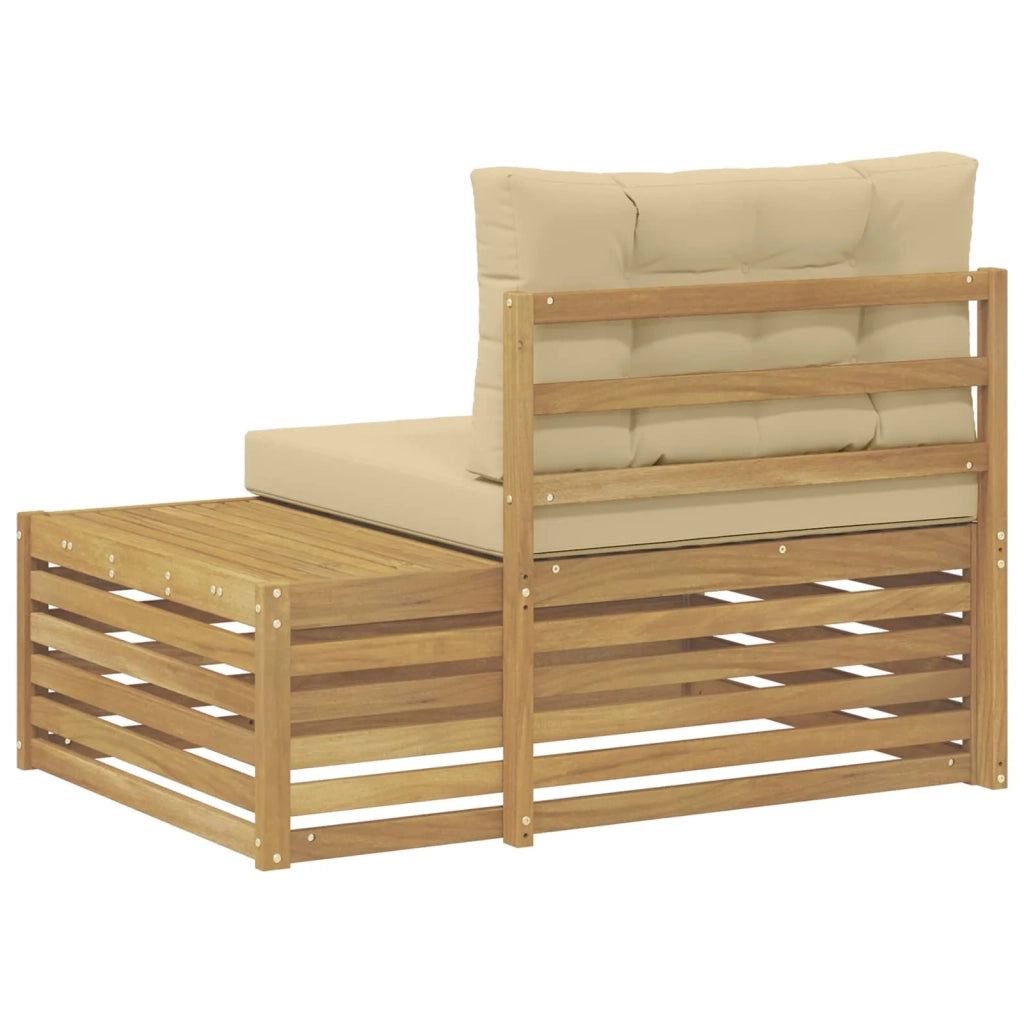 Divano da Esterno con cuscino-Divano da Giardino Bianco 115 x 83 x 73 cm 306551