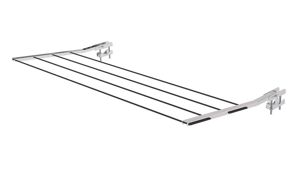Coppia Staffe Stendino Stendibiancheria da Ringhiera Ribaltabile 70 cm