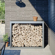 Rastrelliera per Legna da Ardere-Portalegna 100x40x80cm in Acciaio Zincato