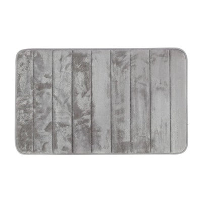 Tappeto bagno 100% poliestere 45x75 grigio antiscivolo  Memo