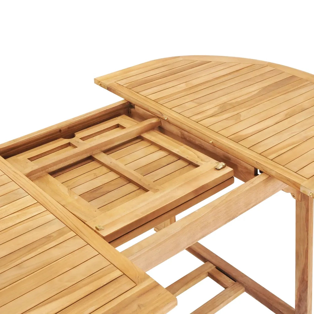 Tavolo da Pranzo Allungabile 150-200x100x75 cm Massello di Teak cod mxl 34196