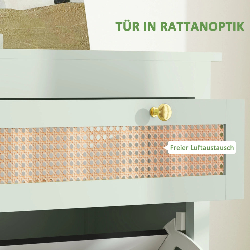 Armadio per scarpe con cassetti ¨C Zephmum ¨C Verde 88x30x120 cm