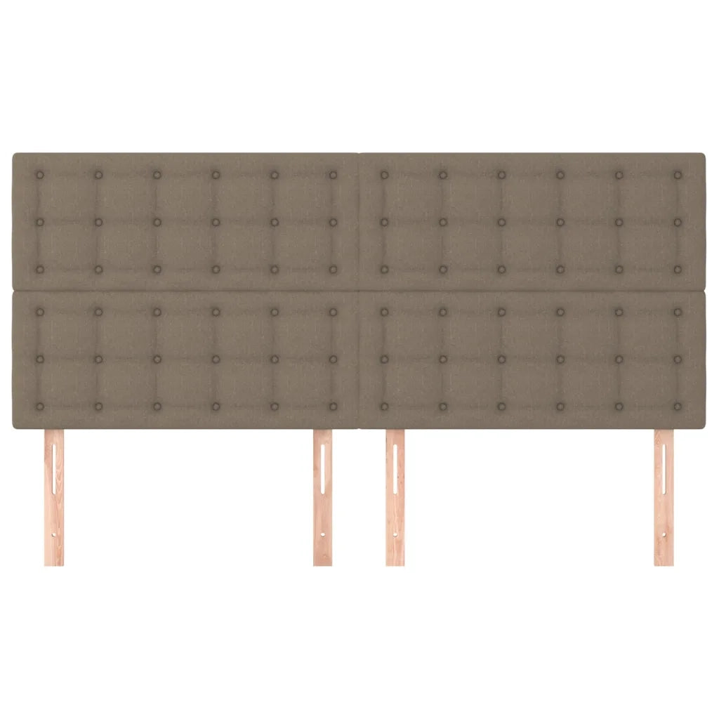 Testiera per letto Tortora 200x5x118/128 cm Tessuto