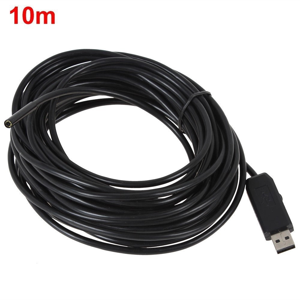 Trade Shop - Endoscopio Usb Telecamera Flessibile 4 Led 10mm 10 Metri Impermeabile Sonda -