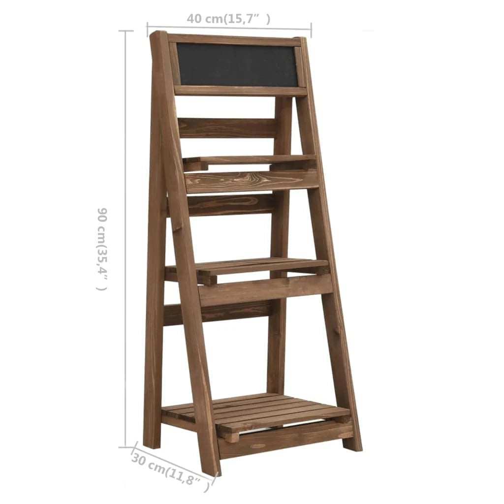Portavasi/fioriera a 3 ripiani con ripiano 40 x 30 x 90 cm pino marrone 02_0045249