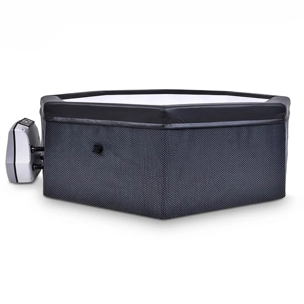 Vasca Idromassaggio Piscina Spa Semirigida Ottavia 4 Adulti 2 Bambini 1000 L 193x193x70 cm in PVC Grigio