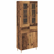 Credenza con cassetto 2 pz | Madia | Buffet da pranzo | Armadio da pranzo Legno vecchio Legno multistrato