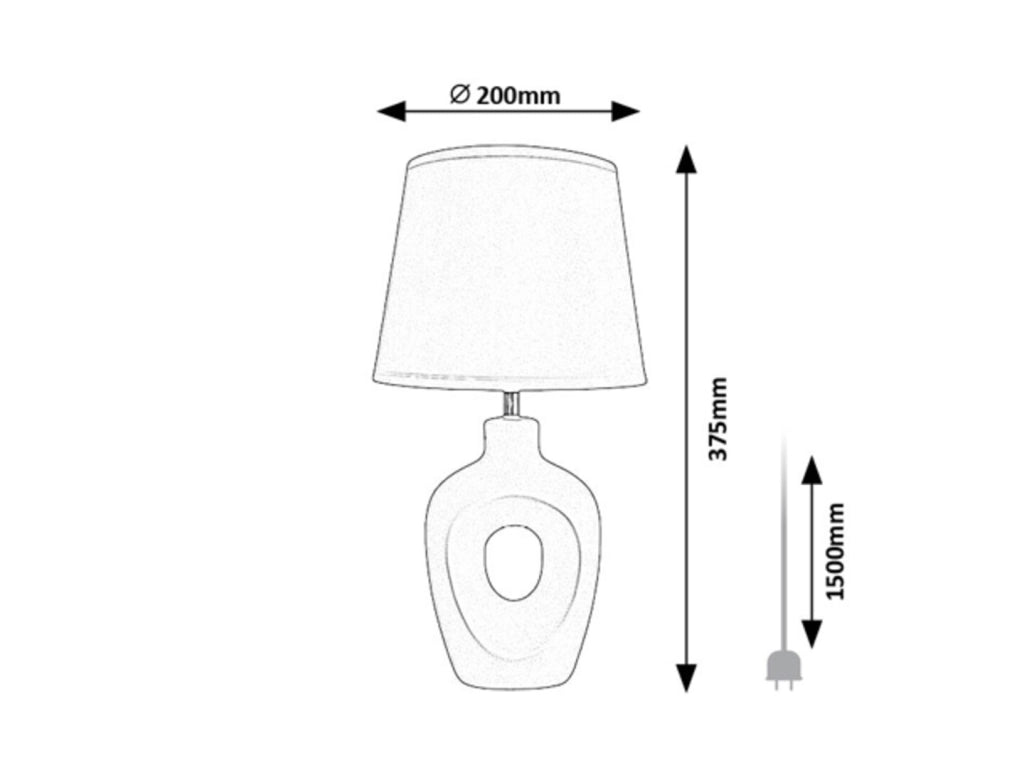 Lampada da tavolo Madelor 1xE14 beige ceramica Rabalux