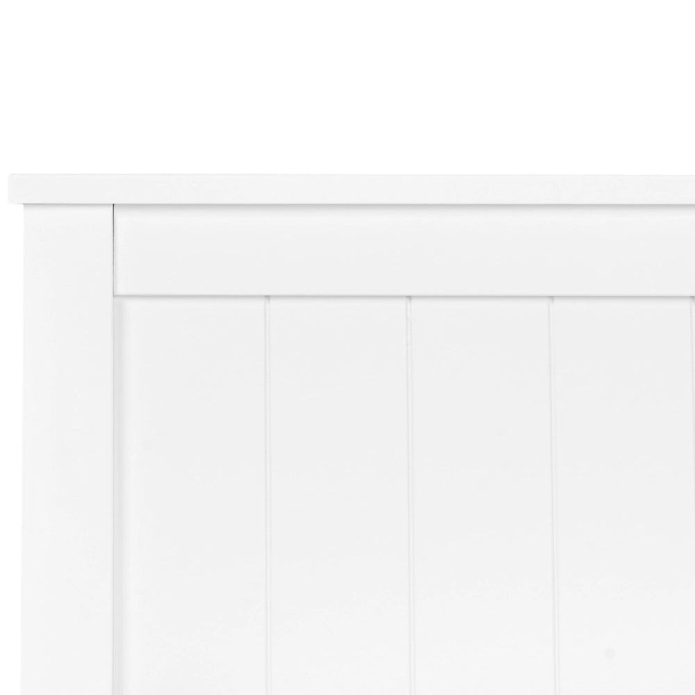 Letto matrimoniale in legno di Pino Bianco con testiera 140 x 200 cm stile minimalista