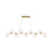 Maytoni Lampadario contemporaneo Dallas 25 luci G9 oro bianco metallo vetro