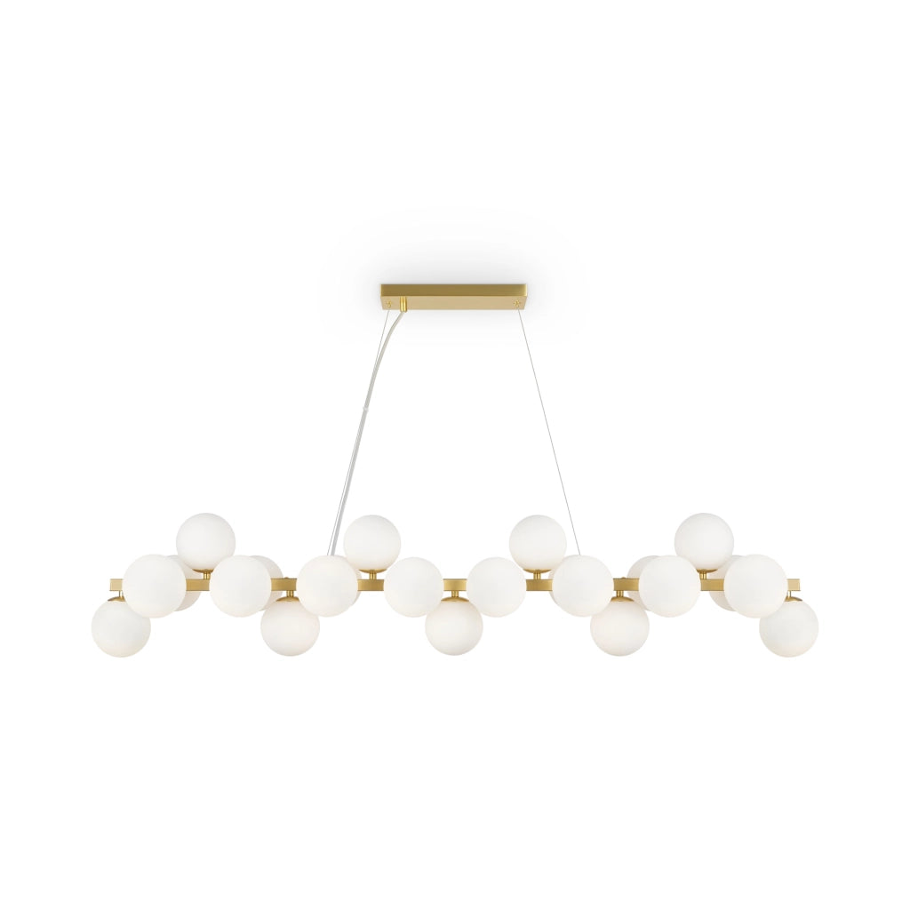 Maytoni Lampadario contemporaneo Dallas 25 luci G9 oro bianco metallo vetro