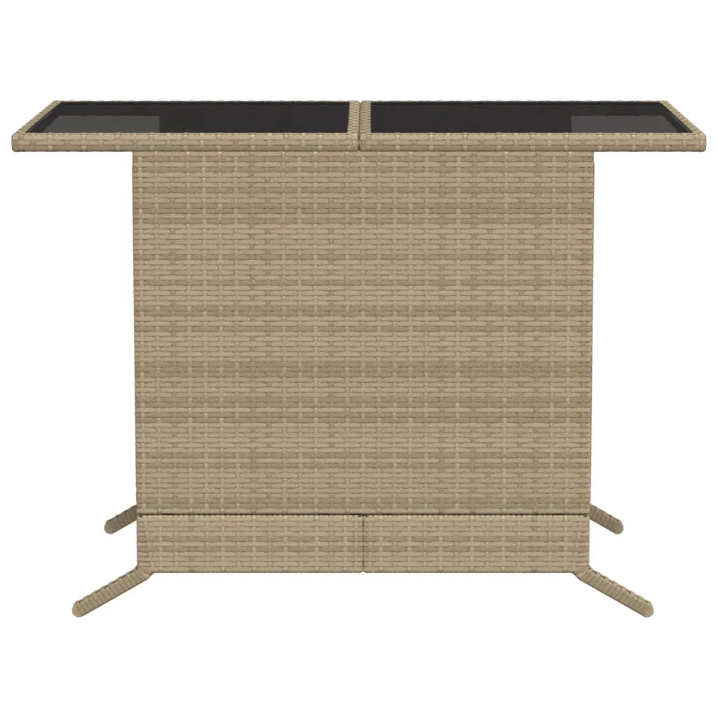 Set da Bistr¨° 3 pz | Set Salotto da Giardino con Cuscini Beige Misto in Polyrattan