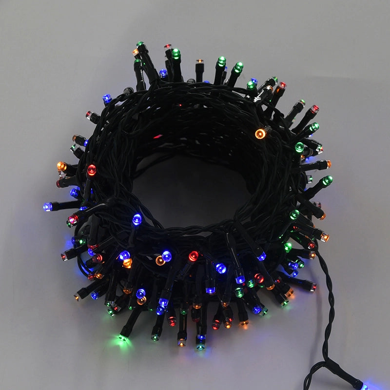CATENA LUMINOSA LED 200 LUCI A ENERGIA SOLARE PER ESTERNI - DECORAZIONI NATALIZIE PER GIARDINO BALCONE E CASA