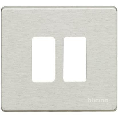 Bticino Magic placca 2 posti per scatola tonda